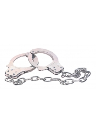 Наручники из металла с длинной цепочкой CHROME HANDCUFFS METAL HANDCUFFS W. KEY - NMC - купить с доставкой в Бердске