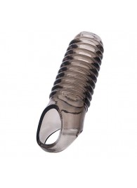 Дымчатая насадка с рёбрышками и подхватом мошонки ToyFa XLover - 12,5 см. - ToyFa - в Бердске купить с доставкой