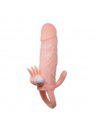 Удлиняющая насадка с вибрацией и маленьким отростком для массажа преданусной зоны - Baile - в Бердске купить с доставкой