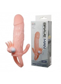 Удлиняющая насадка с вибрацией и маленьким отростком для массажа преданусной зоны - Baile - в Бердске купить с доставкой