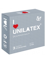 Презервативы с точками Unilatex Dotted - 3 шт. - Unilatex - купить с доставкой в Бердске
