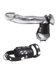 Кольцо на член и мошонку Cock Ring With 2  Ball Stretcher And Optional Weight Ring - BlueLine - в Бердске купить с доставкой