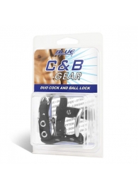 Утяжка на пенис на замочке Duo Cock And Ball Lock - BlueLine - купить с доставкой в Бердске