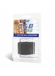 Чёрная утяжка на мошонку 1  Velcro Ball Stretcher - BlueLine - купить с доставкой в Бердске