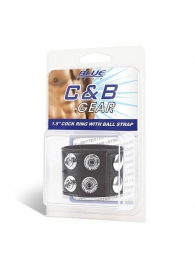 Ремень на член и мошонку 1.5  Cock Ring With Ball Strap - BlueLine - купить с доставкой в Бердске