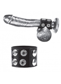 Ремень на член и мошонку 1.5  Cock Ring With Ball Strap - BlueLine - купить с доставкой в Бердске
