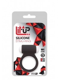 Чёрное эрекционное виброкольцо LIT-UP SILICONE STIMU RING 3 BLACK - Dream Toys - в Бердске купить с доставкой