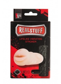 Мастурбатор-ротик с вибрацией REALSTUFF VIBRATING MASTURBATOR MOUTH - Dream Toys - в Бердске купить с доставкой