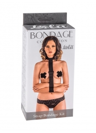 Ошейник с длинной лентой и наручниками Strap Bondage Kit One Size - Lola Games - купить с доставкой в Бердске
