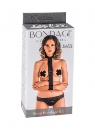 Ошейник с длинной лентой и наручниками Strap Bondage Kit Plus Size - Lola Games - купить с доставкой в Бердске