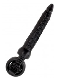 Черная вибронасадка с анальным стимулятором - ToyFa - в Бердске купить с доставкой