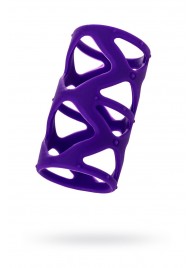 Фиолетовая насадка-сетка на пенис - 7,5 см. - A-toys - в Бердске купить с доставкой