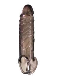 Дымчатая фаллическая насадка с подхватом и закрытой головкой - 16,2 см. - ToyFa - в Бердске купить с доставкой