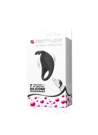 Чёрное эрекционное кольцо с вибрацией Rabbit Vibrator - Baile - в Бердске купить с доставкой