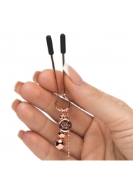 Золотистые зажимы для сосков и клитора All Sensation Nipple and Clitoral Chain - Fifty Shades of Grey - купить с доставкой в Бердске