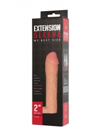 Телесная насадка-удлинитель Extension sleeve с подхватом - 17 см. - Sitabella - в Бердске купить с доставкой
