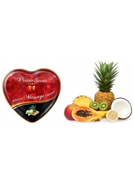 Массажная свеча с ароматом экзотических фруктов Bougie Massage Candle - 35 мл. - Plaisir Secret - купить с доставкой в Бердске