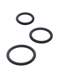 Набор из 3 чёрных эрекционных колец - ToyFa - в Бердске купить с доставкой