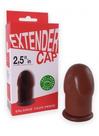 Коричневый латексный удлинитель пениса 2.5 in - Sitabella - в Бердске купить с доставкой