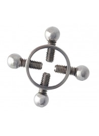 Серебристые зажимы для сосков на винтах - ToyFa - купить с доставкой в Бердске