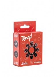 Чёрное эрекционное кольцо Rings Bubbles - Lola Games - в Бердске купить с доставкой