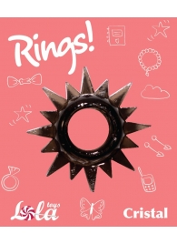 Чёрное эрекционное кольцо Rings Cristal - Lola Games - в Бердске купить с доставкой