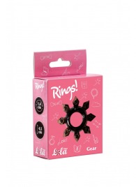 Чёрное эрекционное кольцо Rings Gear - Lola Games - в Бердске купить с доставкой