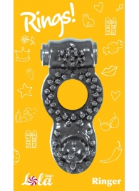 Чёрное эрекционное кольцо Rings Ringer - Lola Games - в Бердске купить с доставкой