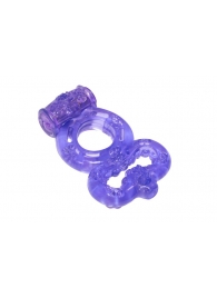 Фиолетовое эрекционное кольцо Rings Treadle с подхватом - Lola Games - в Бердске купить с доставкой