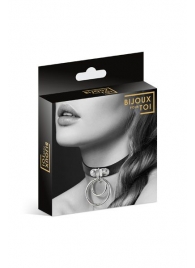 Черный чокер с двумя кольцами - Bijoux Pour Toi - купить с доставкой в Бердске