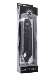 Чёрная увеличивающая насадка на член Mamba Cock Sheath Packaged - 16,5 см. - XR Brands - в Бердске купить с доставкой