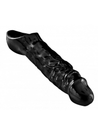 Чёрная увеличивающая насадка на член Mamba Cock Sheath Packaged - 16,5 см. - XR Brands - в Бердске купить с доставкой