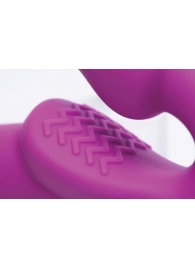Ярко-розовый безремневой вибрострапон Evoke Vibrating Strapless Silicone Strap-on Dildo - XR Brands - купить с доставкой в Бердске
