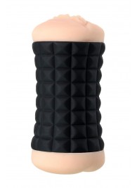 Двухсторонний мастурбатор JOS JANICE в черном цилиндре - JOS - в Бердске купить с доставкой