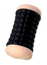 Двухсторонний мастурбатор JOS JANICE в черном цилиндре - JOS - в Бердске купить с доставкой