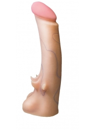 Телесная насадка REAL Standard с усиками на основании - 19 см. - LOVETOY (А-Полимер) - купить с доставкой в Бердске