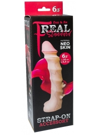 Насадка REAL Standard со спиралевидным узором - 19 см. - LOVETOY (А-Полимер) - купить с доставкой в Бердске
