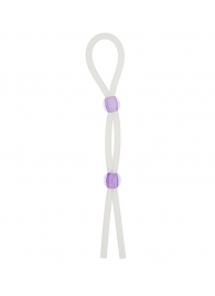 Прозрачное эрекционное кольцо-лассо SILICONE LASSO COCK RING DUAL BEADS - NMC - в Бердске купить с доставкой