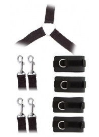 Комплект наручников и поножей LUXURIOUS BED RESTRAINT CUFF SET - Blush Novelties - купить с доставкой в Бердске