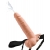 Телесный полый страпон с имитацией эякуляции 7.5  Hollow Squirting Strap-On with Balls Flesh - 21,6 см. - Pipedream - купить с доставкой в Бердске