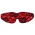 Красная маска на глаза с черным кружевом - Notabu - купить с доставкой в Бердске