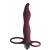 Бордовая вибронасадка для двойного проникновения Flirtini - 15,9 см. - Lola Games - купить с доставкой в Бердске
