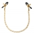 Чёрные с золотом зажимы на соски Gold Chain Nipple Clamps - Pipedream - купить с доставкой в Бердске