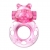 Розовое эрекционное виброкольцо на пенис Pink Bear - Baile - в Бердске купить с доставкой
