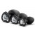 Набор из 3 черных пробок с прозрачным кристаллом-сердечком Bling Plugs Training Kit - Blush Novelties - купить с доставкой в Бердске