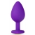 Фиолетовая анальная пробка Bling Plug Large с золотистым стразом - 9,5 см. - Blush Novelties - купить с доставкой в Бердске