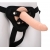 Телесный страпон на черных трусиках STRAP ON REAL DILDO - 20 см. - Dream Toys - купить с доставкой в Бердске