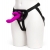 Лиловый страпон Rechargeable Vibrating Strap-On Harness Set - 17,6 см. - Happy Rabbit - купить с доставкой в Бердске