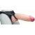 Телесный реалистичный фаллоимитатор на черных трусиках Real Big Strap-On - 34,5 см. - LOVETOY (А-Полимер) - купить с доставкой в Бердске