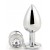 Серебристая анальная втулка с прозрачным кристаллом - 7,1 см. - Dream Toys - купить с доставкой в Бердске